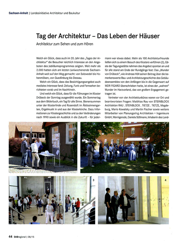 Artikel Architektenblatt Seite 1
